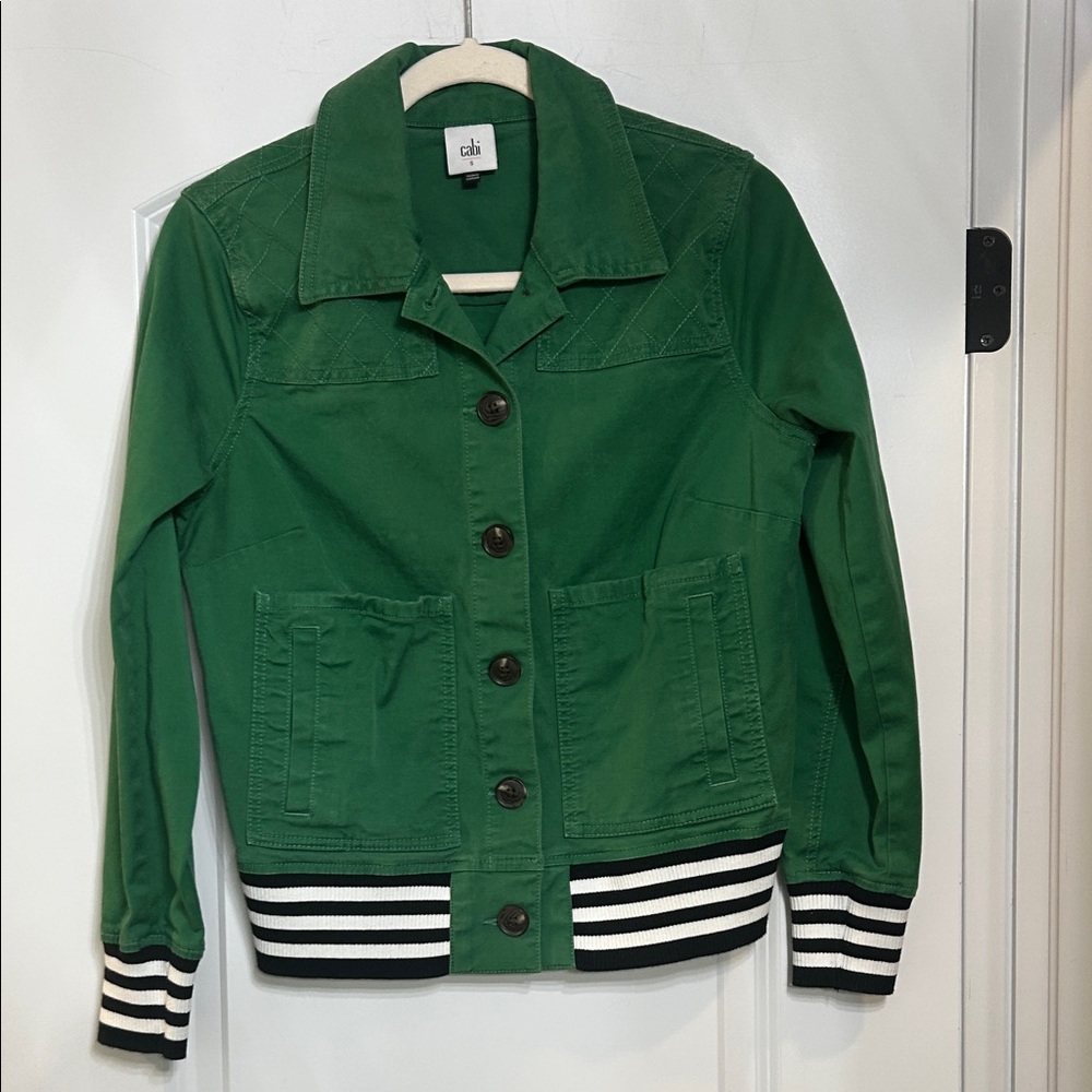 Cabi Green Mod Bomber Jacket